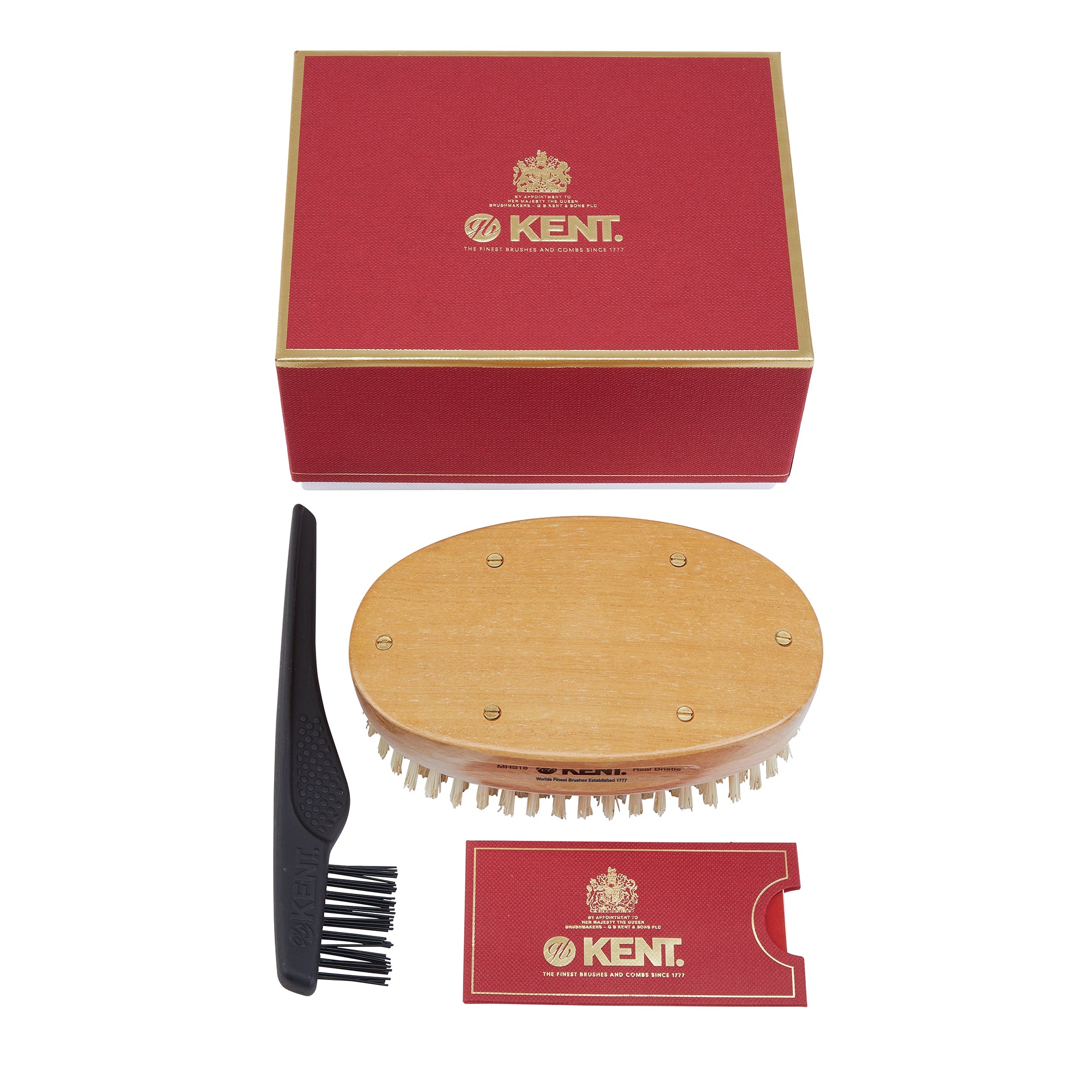 Handmade Satinwood Pure Bristle Military Style Brush - MHS18