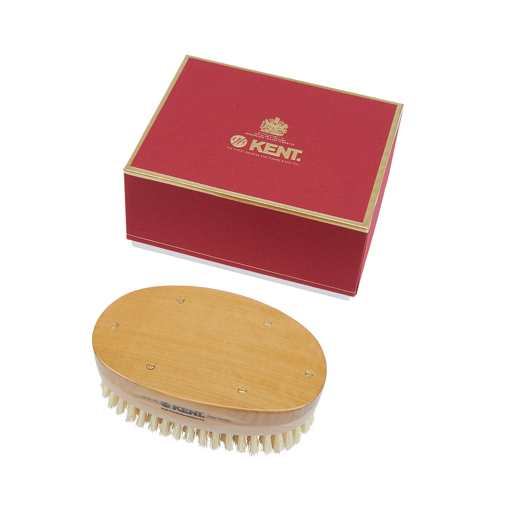 Handmade Satinwood Pure Bristle Military Style Brush - MHS18S