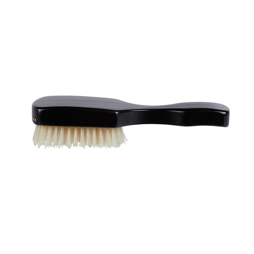 Handmade Ebony Pure White Bristle Hairbrush - OHE1