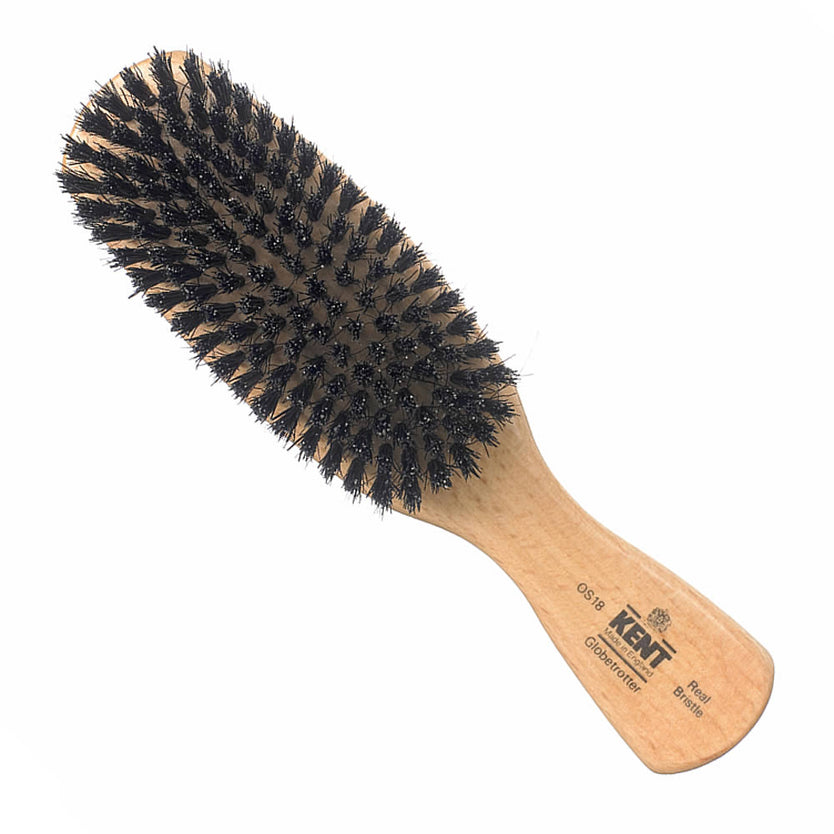 Mens Finest Satinwood Pure Black Bristle Rectangular Club Brush - OS18