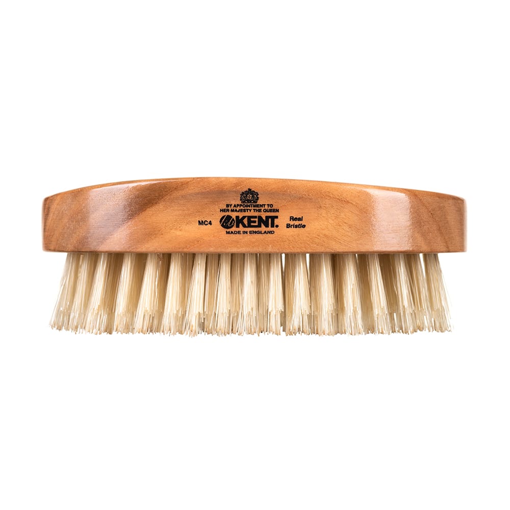 Finest Cherrywood Pure Bristle Oval Travel Brush MC4