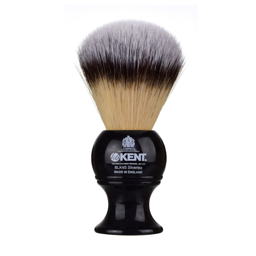 Medium Synthetic Black Shaving Brush - BLK4S
