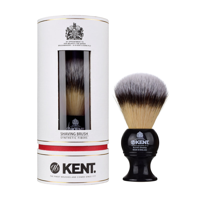 Medium Synthetic Black Shaving Brush - BLK4S