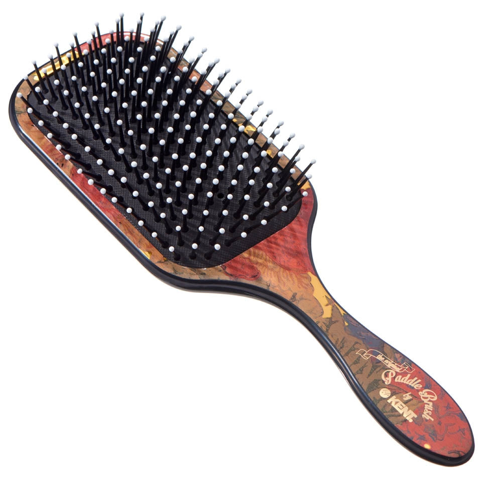 Large Floral Cushioned Paddle Brush - LPB1 FLORAL 1