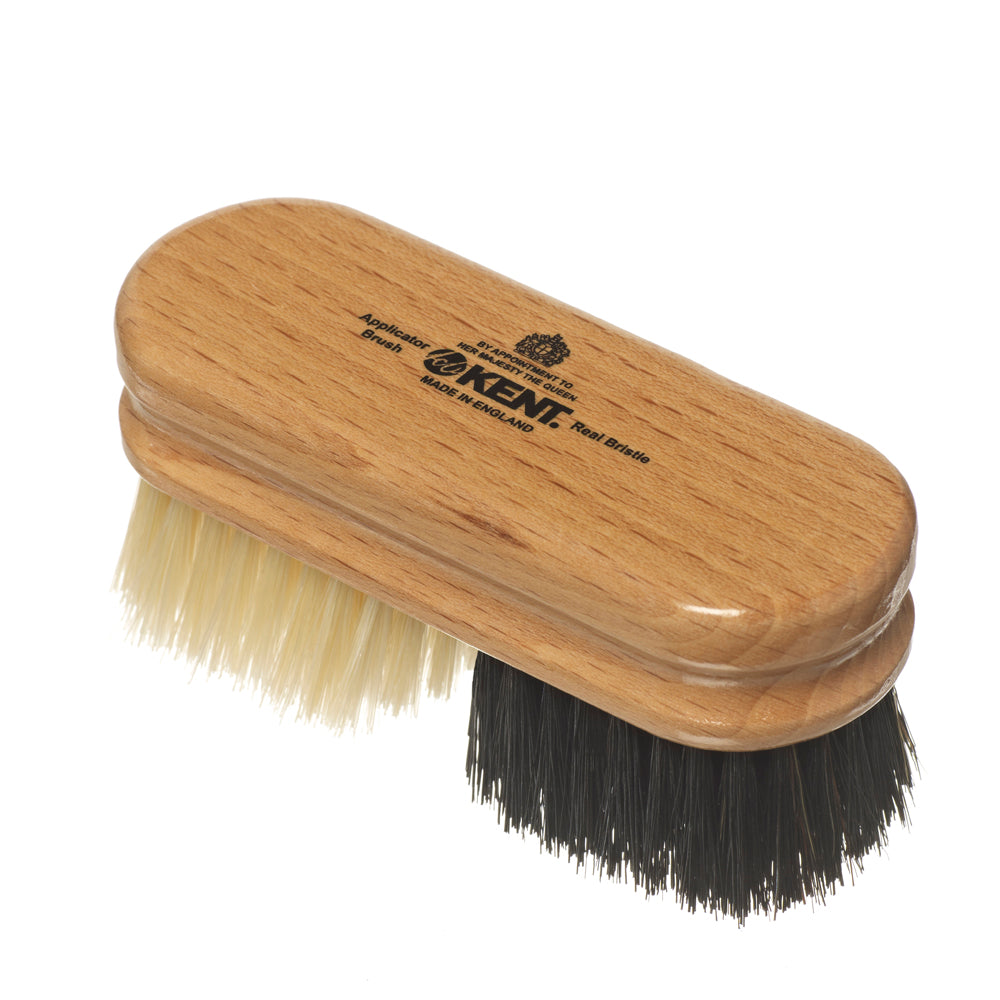 Finest Pure White Bristle Duo Applicator Shoe Brush SHOE APP