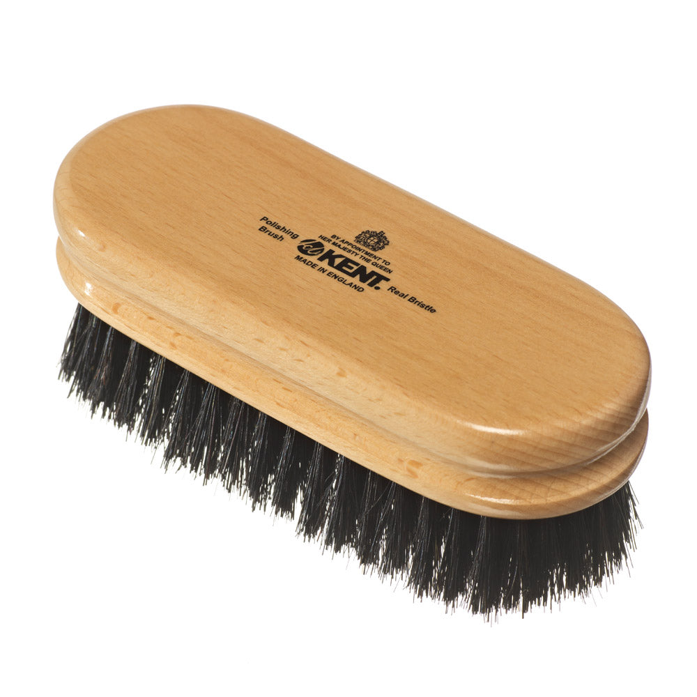 Kent Brushes Pure Black Bristle Shoe Polishing Brush